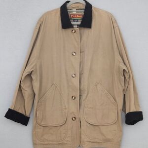 Jos A Bank Tan Barn Jacket with Black Accents Size M